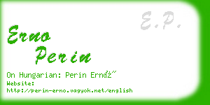 erno perin business card